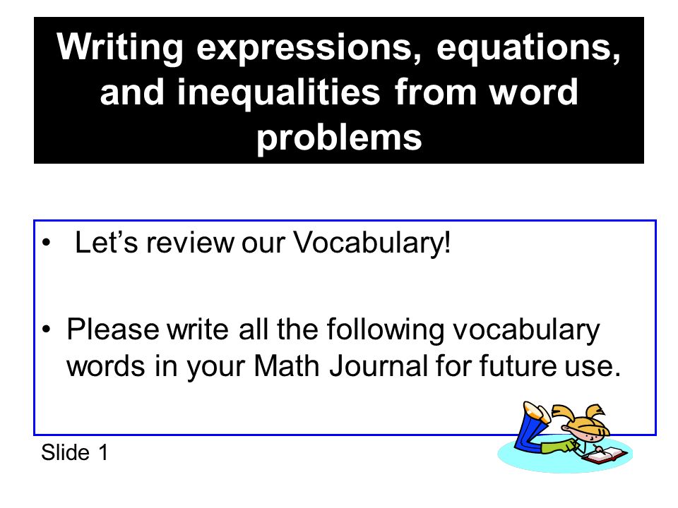 write and evaluate expressions word problem